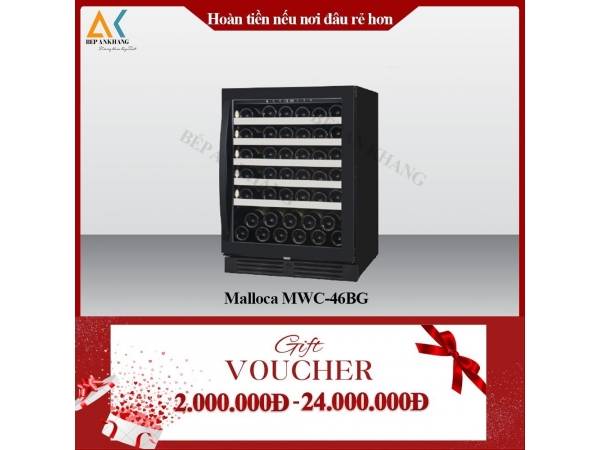 Tủ Bảo Quản Rượu ÂM Tủ Malloca MWC-46BG - Made In Trung Quốc